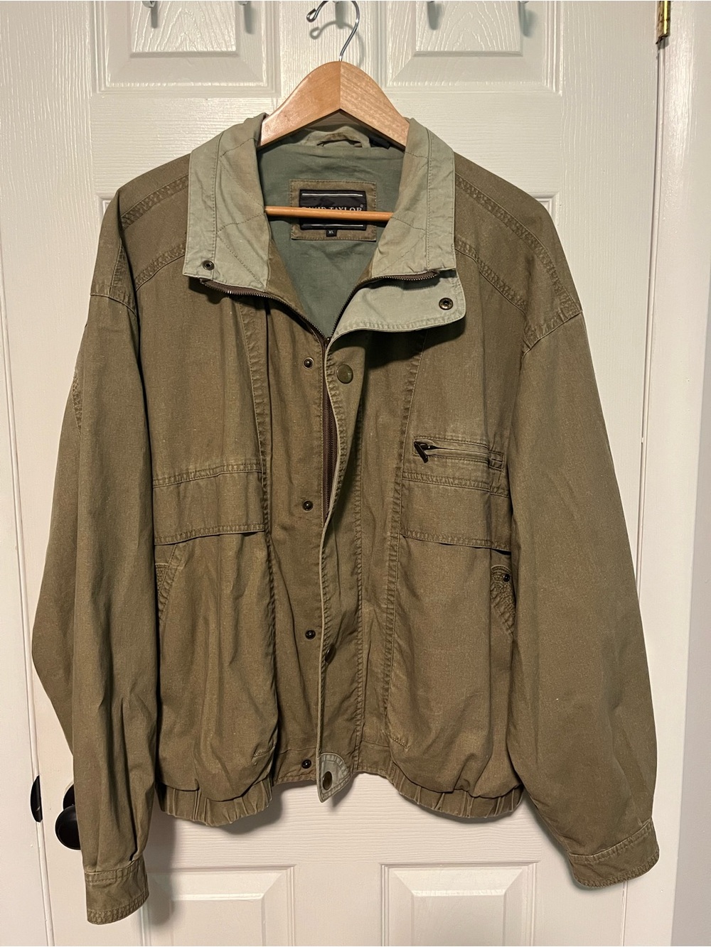 David Taylor Men's Military-Style Field Jacket in Olive